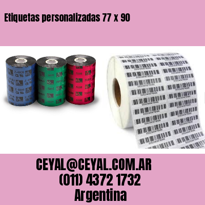 Etiquetas personalizadas 77 x 90
