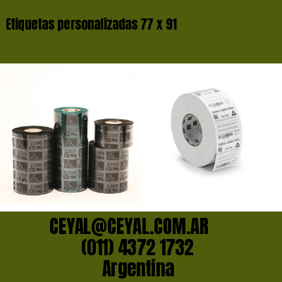 Etiquetas personalizadas 77 x 91