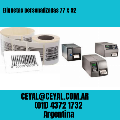 Etiquetas personalizadas 77 x 92