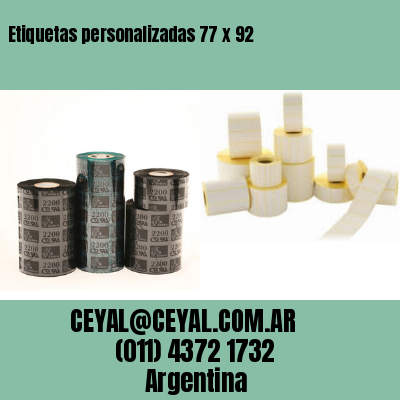 Etiquetas personalizadas 77 x 92