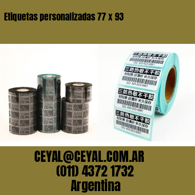 Etiquetas personalizadas 77 x 93