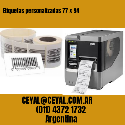 Etiquetas personalizadas 77 x 94