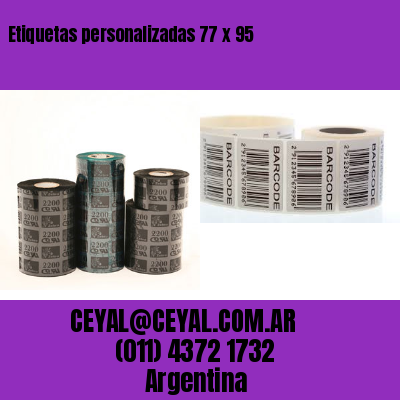 Etiquetas personalizadas 77 x 95