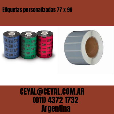 Etiquetas personalizadas 77 x 96