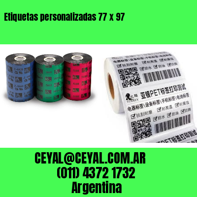 Etiquetas personalizadas 77 x 97