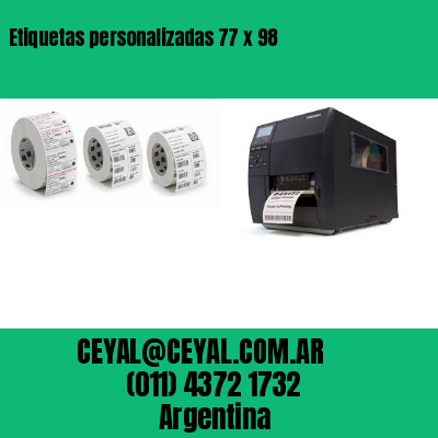 Etiquetas personalizadas 77 x 98