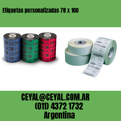 Etiquetas personalizadas 78 x 100