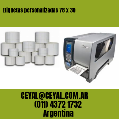 Etiquetas personalizadas 78 x 30