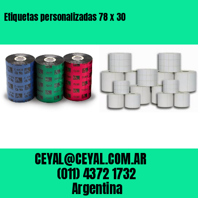 Etiquetas personalizadas 78 x 30
