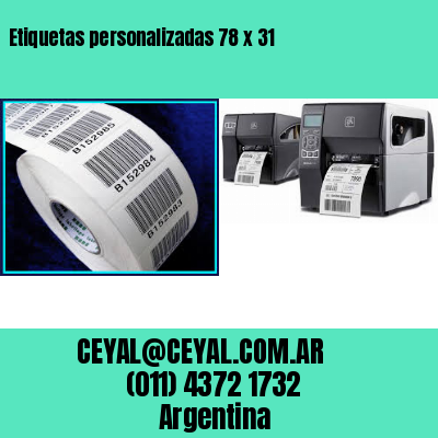 Etiquetas personalizadas 78 x 31