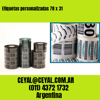 Etiquetas personalizadas 78 x 31