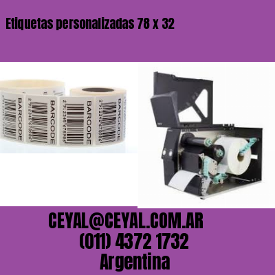 Etiquetas personalizadas 78 x 32