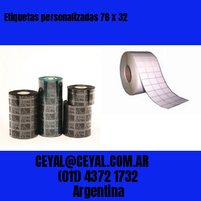 Etiquetas personalizadas 78 x 32