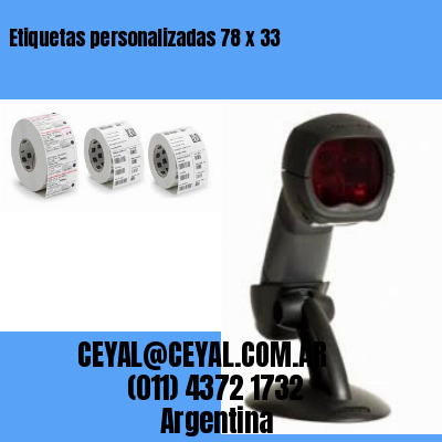 Etiquetas personalizadas 78 x 33