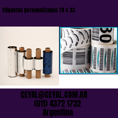 Etiquetas personalizadas 78 x 33