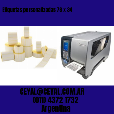 Etiquetas personalizadas 78 x 34