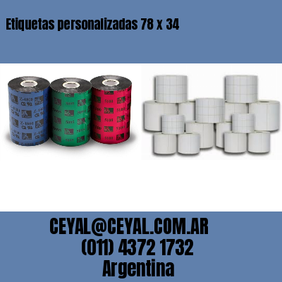 Etiquetas personalizadas 78 x 34