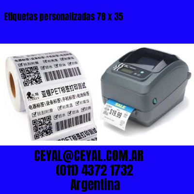 Etiquetas personalizadas 78 x 35