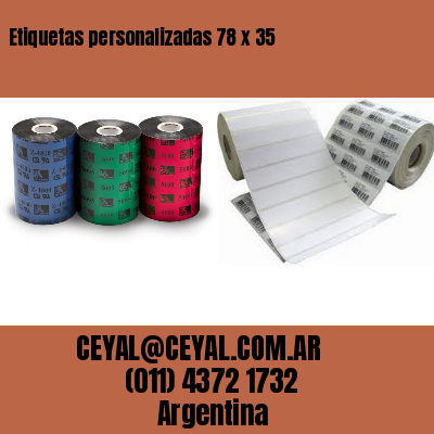 Etiquetas personalizadas 78 x 35