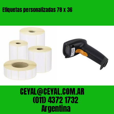Etiquetas personalizadas 78 x 36