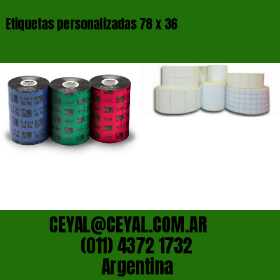 Etiquetas personalizadas 78 x 36