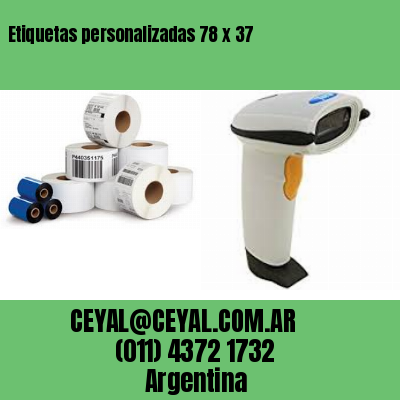 Etiquetas personalizadas 78 x 37