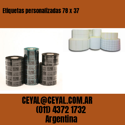 Etiquetas personalizadas 78 x 37