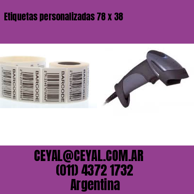 Etiquetas personalizadas 78 x 38
