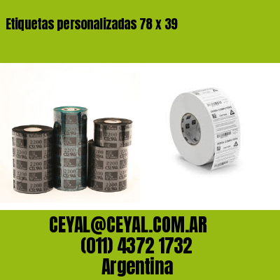 Etiquetas personalizadas 78 x 39