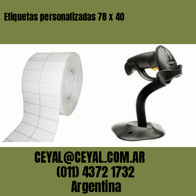 Etiquetas personalizadas 78 x 40