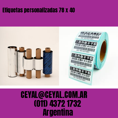 Etiquetas personalizadas 78 x 40