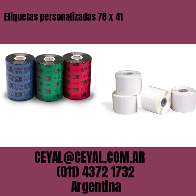 Etiquetas personalizadas 78 x 41