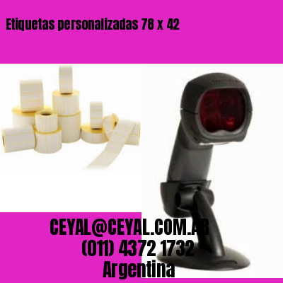 Etiquetas personalizadas 78 x 42
