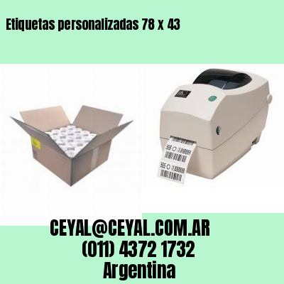 Etiquetas personalizadas 78 x 43