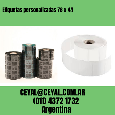 Etiquetas personalizadas 78 x 44