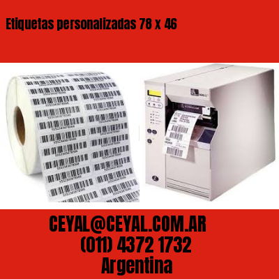 Etiquetas personalizadas 78 x 46