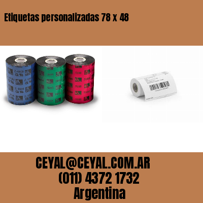 Etiquetas personalizadas 78 x 48