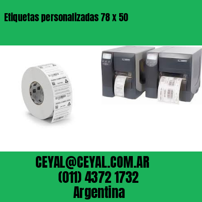Etiquetas personalizadas 78 x 50