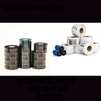 Etiquetas personalizadas 78 x 50