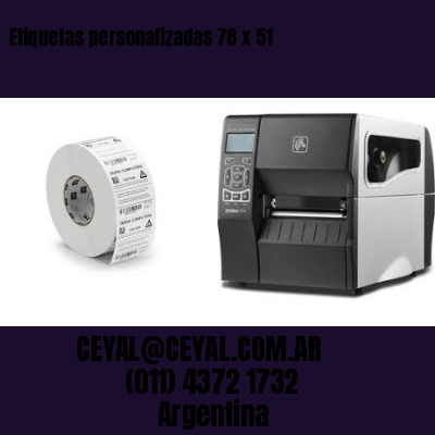 Etiquetas personalizadas 78 x 51