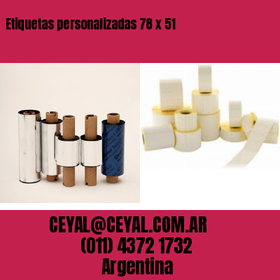 Etiquetas personalizadas 78 x 51