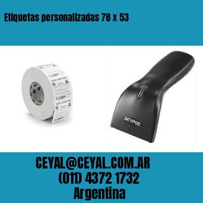 Etiquetas personalizadas 78 x 53