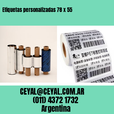 Etiquetas personalizadas 78 x 55