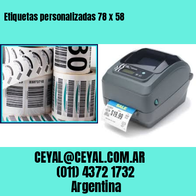 Etiquetas personalizadas 78 x 58