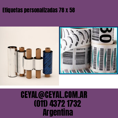 Etiquetas personalizadas 78 x 58