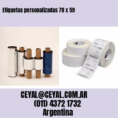Etiquetas personalizadas 78 x 59