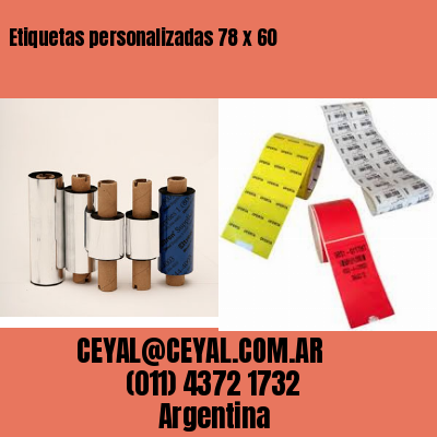 Etiquetas personalizadas 78 x 60