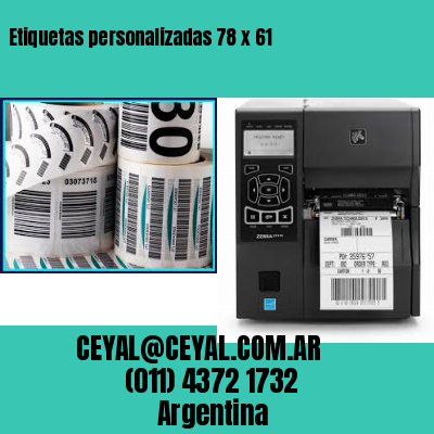 Etiquetas personalizadas 78 x 61