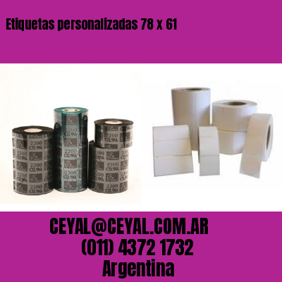 Etiquetas personalizadas 78 x 61