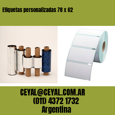 Etiquetas personalizadas 78 x 62
